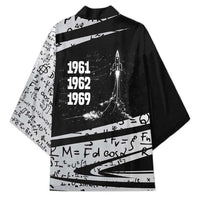 Katherine Johnson Kimono with Orbital Space Portrait, Historic NASA Launch Dates and Physics - Wonder Print Shop