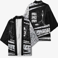 Katherine Johnson Kimono with Orbital Space Portrait, Historic NASA Launch Dates and Physics - Wonder Print Shop