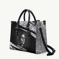 Katherine Johnson Leather Bag with Orbital Space Portrait, Historic NASA Launch Dates and Physics - Wonder Print Shop