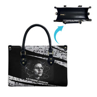 Katherine Johnson Leather Bag with Orbital Space Portrait, Historic NASA Launch Dates and Physics - Wonder Print Shop