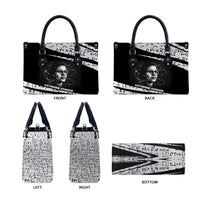 Katherine Johnson Leather Bag with Orbital Space Portrait, Historic NASA Launch Dates and Physics - Wonder Print Shop