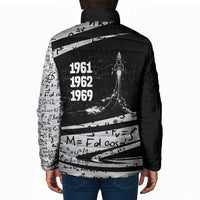 Katherine Johnson Padded Jacket with Orbital Space Portrait, Historic NASA Launch Dates and Physics - Wonder Print Shop