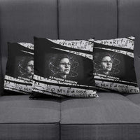 Katherine Johnson Pillow Cover with Orbital Space Portrait, Historic NASA Launch Dates and Physics - Wonder Print Shop