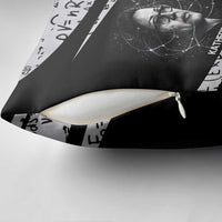 Katherine Johnson Pillow Cover with Orbital Space Portrait, Historic NASA Launch Dates and Physics - Wonder Print Shop