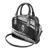 Katherine Johnson Shoulder Handbag with Orbital Space Portrait, Historic NASA Launch Dates and Physics - Wonder Print Shop