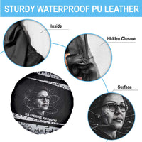 Katherine Johnson Spare Tire Cover with Orbital Space Portrait, Historic NASA Launch Dates and Physics - Wonder Print Shop