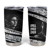 Katherine Johnson Tumbler Cup with Orbital Space Portrait, Historic NASA Launch Dates and Physics - Wonder Print Shop