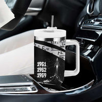 Katherine Johnson Tumbler With Handle with Orbital Space Portrait, Historic NASA Launch Dates and Physics - Wonder Print Shop