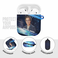 Katherine Johnson AirPods Case with Galaxy Background, Hidden No More Quote and Rocket Brain Equation - Wonder Print Shop