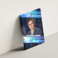 Katherine Johnson Canvas Wall Art with Galaxy Background, Hidden No More Quote and Rocket Brain Equation - Wonder Print Shop