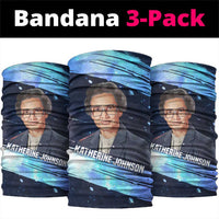 Katherine Johnson Neck Gaiter with Galaxy Background, Hidden No More Quote and Rocket Brain Equation - Wonder Print Shop