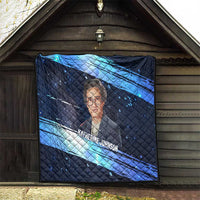 Katherine Johnson Quilt with Galaxy Background, Hidden No More Quote and Rocket Brain Equation - Wonder Print Shop