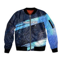 Katherine Johnson Sleeve Zip Bomber Jacket with Galaxy Background, Hidden No More Quote and Rocket Brain Equation - Wonder Print Shop