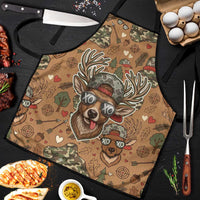 Valentine Buck Apron with Camo Cap and XOXO Pattern Retro Hunting
