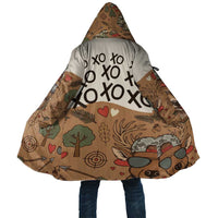 Valentine Buck Cloak with Camo Cap and XOXO Pattern Retro Hunting