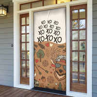 Valentine Buck Door Cover with Camo Cap and XOXO Pattern Retro Hunting