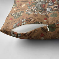 Valentine Buck Pillow Cover with Camo Cap and XOXO Pattern Retro Hunting