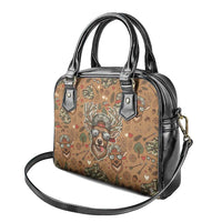 Valentine Buck Shoulder Handbag with Camo Cap and XOXO Pattern Retro Hunting