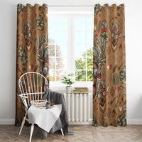 Valentine Buck Window Curtain with Camo Cap and XOXO Pattern Retro Hunting