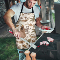 Chill Capybara Vibes Apron with Hammock and Coconut Tropical Relaxed Style