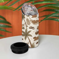 Chill Capybara Vibes 4 in 1 Can Cooler Tumbler with Hammock and Coconut Tropical Relaxed Style