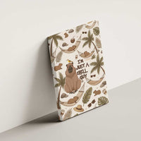 Chill Capybara Vibes Canvas Wall Art with Hammock and Coconut Tropical Relaxed Style