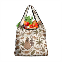 Chill Capybara Vibes Grocery Bag with Hammock and Coconut Tropical Relaxed Style