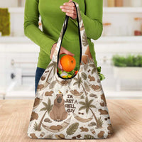 Chill Capybara Vibes Grocery Bag with Hammock and Coconut Tropical Relaxed Style