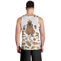 Chill Capybara Vibes Men Tank Top with Hammock and Coconut Tropical Relaxed Style
