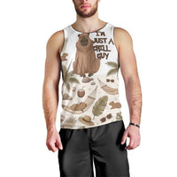 Chill Capybara Vibes Men Tank Top with Hammock and Coconut Tropical Relaxed Style