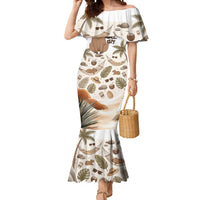 Chill Capybara Vibes Mermaid Dress with Hammock and Coconut Tropical Relaxed Style