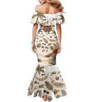 Chill Capybara Vibes Mermaid Dress with Hammock and Coconut Tropical Relaxed Style