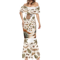 Chill Capybara Vibes Mermaid Dress with Hammock and Coconut Tropical Relaxed Style