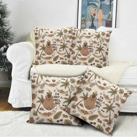 Chill Capybara Vibes Pillow Cover with Hammock and Coconut Tropical Relaxed Style