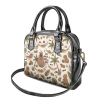 Chill Capybara Vibes Shoulder Handbag with Hammock and Coconut Tropical Relaxed Style
