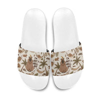 Chill Capybara Vibes Slide Sandals with Hammock and Coconut Tropical Relaxed Style