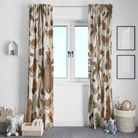 Chill Capybara Vibes Window Curtain with Hammock and Coconut Tropical Relaxed Style