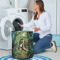 Brr Brr Patapim Laundry Basket Glowing Heart and Magical Tree Roots in Enchanted Woods