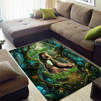 Brr Brr Patapim Area Rug Glowing Heart and Magical Tree Roots in Enchanted Woods