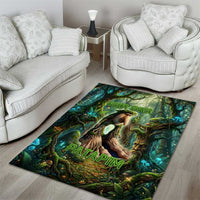 Brr Brr Patapim Area Rug Glowing Heart and Magical Tree Roots in Enchanted Woods
