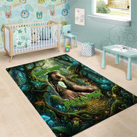 Brr Brr Patapim Area Rug Glowing Heart and Magical Tree Roots in Enchanted Woods