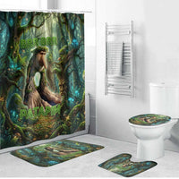 Brr Brr Patapim Bathroom Set Glowing Heart and Magical Tree Roots in Enchanted Woods