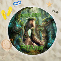 Brr Brr Patapim Beach Blanket Glowing Heart and Magical Tree Roots in Enchanted Woods