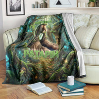 Brr Brr Patapim Blanket Glowing Heart and Magical Tree Roots in Enchanted Woods