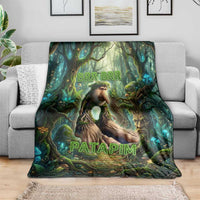 Brr Brr Patapim Blanket Glowing Heart and Magical Tree Roots in Enchanted Woods