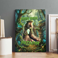 Brr Brr Patapim Canvas Wall Art Glowing Heart and Magical Tree Roots in Enchanted Woods