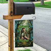 Brr Brr Patapim Garden Flag Glowing Heart and Magical Tree Roots in Enchanted Woods