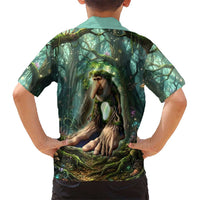 Brr Brr Patapim Kid Hawaiian Shirt Glowing Heart and Magical Tree Roots in Enchanted Woods