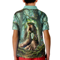 Brr Brr Patapim Kid Polo Shirt Glowing Heart and Magical Tree Roots in Enchanted Woods