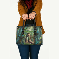 Brr Brr Patapim Leather Bag Glowing Heart and Magical Tree Roots in Enchanted Woods
